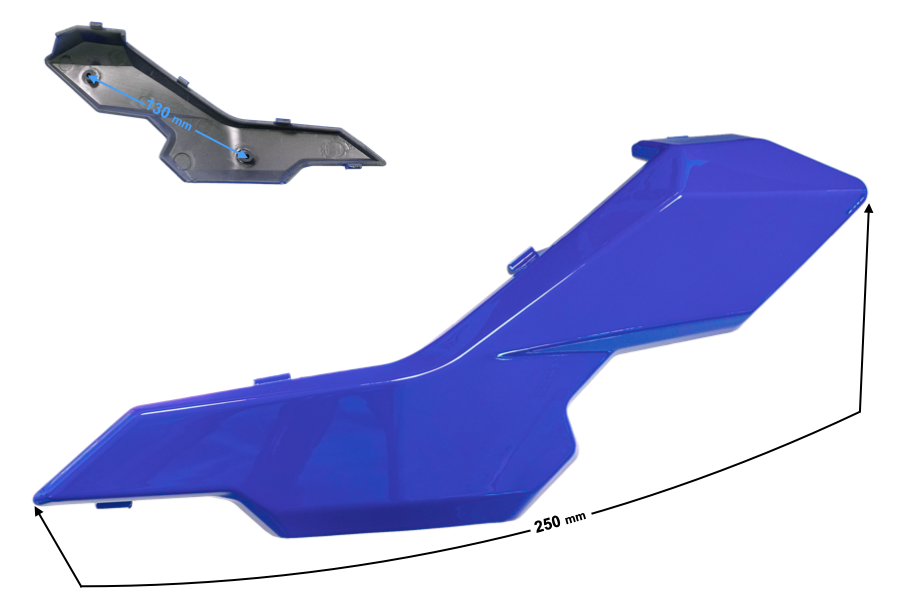 Koplamphuis, links deel 2 blauw GT 125cc